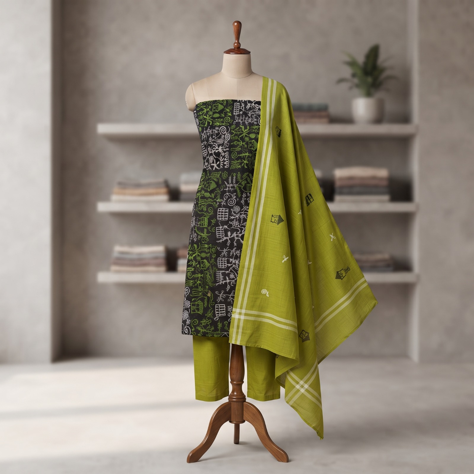 3pc Sambalpuri unstitched fabric